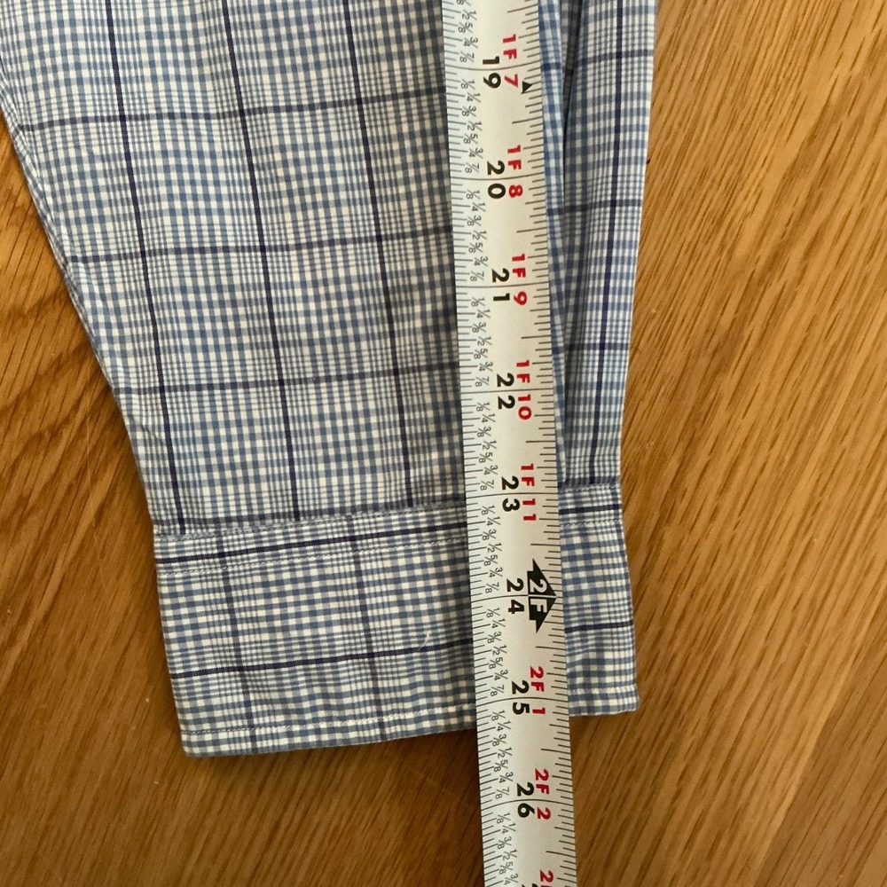 Polo Ralph Lauren Yarmouth Shirt 16 34/35 Blue Check Button Down Cotton - Picture 8 of 8